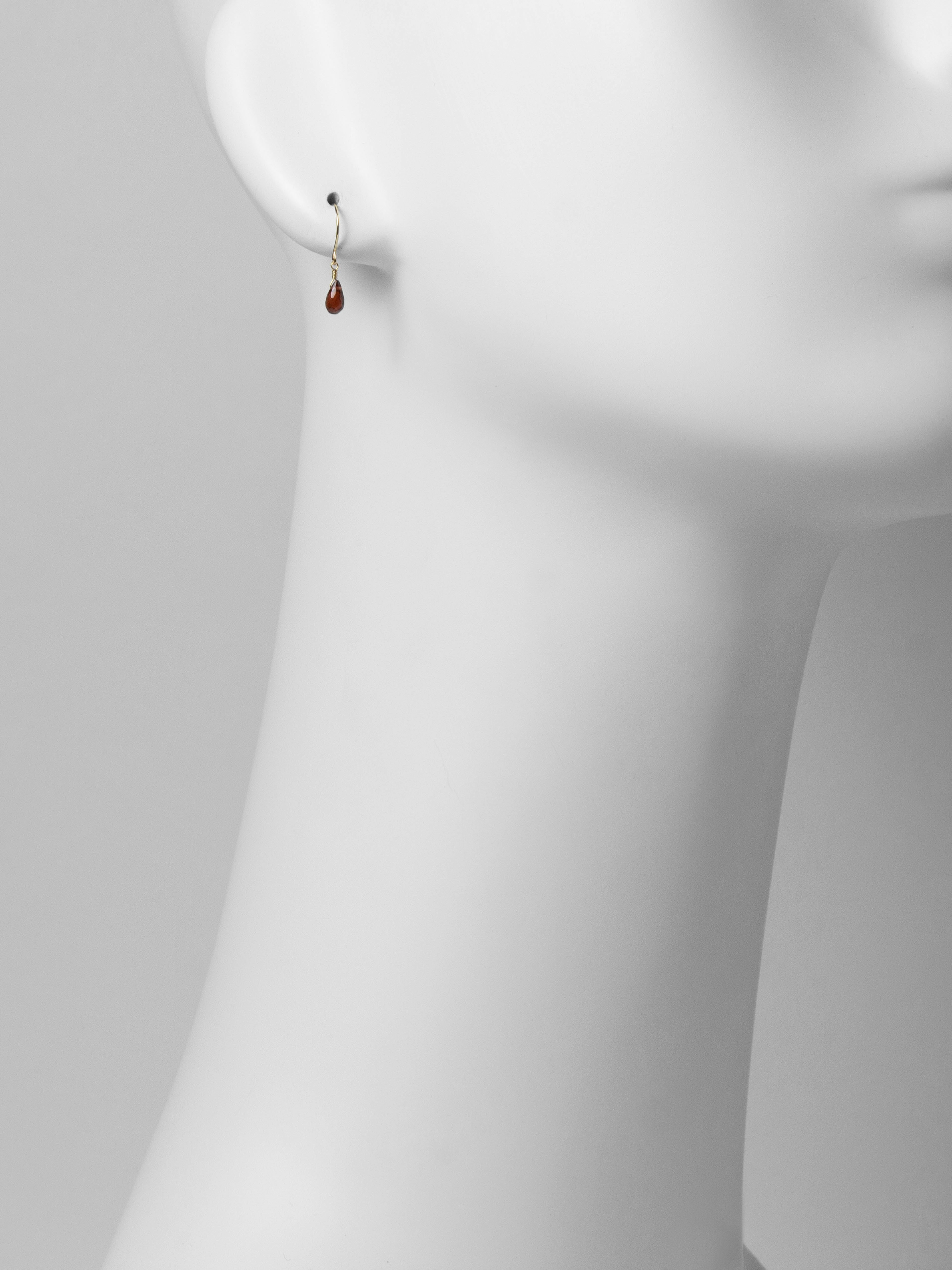 ガーネットSS ドロップ K10ピアス